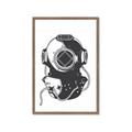 Picture of Vintage Diver Poster _GroupedProduct_Rectangle_Portrait_Framed_Matted_
