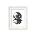 Picture of Vintage Diver Poster _GroupedProduct_Rectangle_Portrait_Framed_Matted_