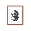 Picture of Vintage Diver Poster _GroupedProduct_Rectangle_Portrait_Framed_Matted_