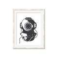 Picture of Vintage Diver Poster _GroupedProduct_Rectangle_Portrait_Framed_Matted_