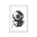 Picture of Vintage Diver Poster _GroupedProduct_Rectangle_Portrait_Framed_Matted_