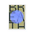 Picture of Breath Typography Poster _GroupedProduct_Rectangle_Portrait_Framed_Matted_