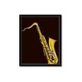 Picture of Golden Saxophone Poster _GroupedProduct_Rectangle_Portrait_Framed_Matted_
