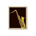 Picture of Golden Saxophone Poster _GroupedProduct_Rectangle_Portrait_Framed_Matted_