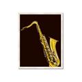 Picture of Golden Saxophone Poster _GroupedProduct_Rectangle_Portrait_Framed_Matted_