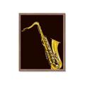 Picture of Golden Saxophone Poster _GroupedProduct_Rectangle_Portrait_Framed_Matted_