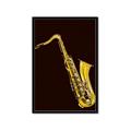 Picture of Golden Saxophone Poster _GroupedProduct_Rectangle_Portrait_Framed_Matted_