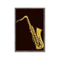 Picture of Golden Saxophone Poster _GroupedProduct_Rectangle_Portrait_Framed_Matted_