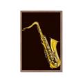 Picture of Golden Saxophone Poster _GroupedProduct_Rectangle_Portrait_Framed_Matted_