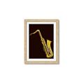 Picture of Golden Saxophone Poster _GroupedProduct_Rectangle_Portrait_Framed_Matted_