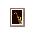 Picture of Golden Saxophone Poster _GroupedProduct_Rectangle_Portrait_Framed_Matted_
