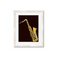Picture of Golden Saxophone Poster _GroupedProduct_Rectangle_Portrait_Framed_Matted_