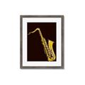 Picture of Golden Saxophone Poster _GroupedProduct_Rectangle_Portrait_Framed_Matted_