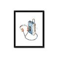 Picture of Retro Walkman Poster _GroupedProduct_Rectangle_Portrait_Framed_Matted_