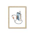 Picture of Retro Walkman Poster _GroupedProduct_Rectangle_Portrait_Framed_Matted_