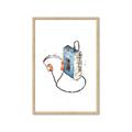 Picture of Retro Walkman Poster _GroupedProduct_Rectangle_Portrait_Framed_Matted_