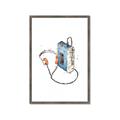 Picture of Retro Walkman Poster _GroupedProduct_Rectangle_Portrait_Framed_Matted_