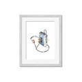 Picture of Retro Walkman Poster _GroupedProduct_Rectangle_Portrait_Framed_Matted_