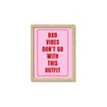 Picture of Bad Vibes Typography Poster _GroupedProduct_Rectangle_Portrait_Framed_Matted_