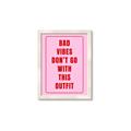Picture of Bad Vibes Typography Poster _GroupedProduct_Rectangle_Portrait_Framed_Matted_