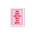 Picture of Bad Vibes Typography Poster _GroupedProduct_Rectangle_Portrait_Framed_Matted_