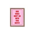 Picture of Bad Vibes Typography Poster _GroupedProduct_Rectangle_Portrait_Framed_Matted_