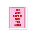 Picture of Bad Vibes Typography Poster _GroupedProduct_Rectangle_Portrait_Framed_Matted_