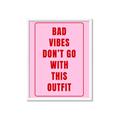 Picture of Bad Vibes Typography Poster _GroupedProduct_Rectangle_Portrait_Framed_Matted_