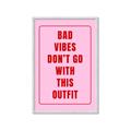 Picture of Bad Vibes Typography Poster _GroupedProduct_Rectangle_Portrait_Framed_Matted_