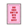 Picture of Bad Vibes Typography Poster _GroupedProduct_Rectangle_Portrait_Framed_Matted_
