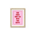 Picture of Bad Vibes Typography Poster _GroupedProduct_Rectangle_Portrait_Framed_Matted_