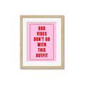 Picture of Bad Vibes Typography Poster _GroupedProduct_Rectangle_Portrait_Framed_Matted_