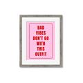 Picture of Bad Vibes Typography Poster _GroupedProduct_Rectangle_Portrait_Framed_Matted_