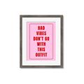 Picture of Bad Vibes Typography Poster _GroupedProduct_Rectangle_Portrait_Framed_Matted_