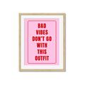 Picture of Bad Vibes Typography Poster _GroupedProduct_Rectangle_Portrait_Framed_Matted_
