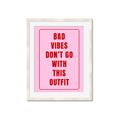 Picture of Bad Vibes Typography Poster _GroupedProduct_Rectangle_Portrait_Framed_Matted_