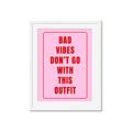 Picture of Bad Vibes Typography Poster _GroupedProduct_Rectangle_Portrait_Framed_Matted_
