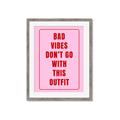 Picture of Bad Vibes Typography Poster _GroupedProduct_Rectangle_Portrait_Framed_Matted_