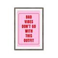 Picture of Bad Vibes Typography Poster _GroupedProduct_Rectangle_Portrait_Framed_Matted_