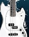 Picture of Retro White guitar Poster _GroupedProduct_Rectangle_Portrait_Unframed_Print_Only_