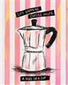 Picture of Mocca Coffee on Stripes - Hug in a Cup _GroupedProduct_Rectangle_Portrait_Unframed_Print_Only_