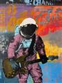 Picture of Retro Spaceman with Guitar Poster _GroupedProduct_Rectangle_Portrait_Unframed_Print_Only_