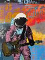 Picture of Retro Spaceman with Guitar Poster _GroupedProduct_Rectangle_Portrait_Unframed_Print_Only_