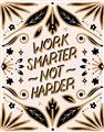 Picture of Work Smarter Not Harder Typography Poster _GroupedProduct_Rectangle_Portrait_Unframed_Print_Only_