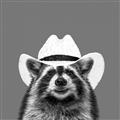 Picture of Wyatt The Cowboy Raccoon _GroupedProduct_Square_Unframed_Print_Only_
