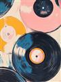 Picture of Retro Vinyl Records Poster _GroupedProduct_Rectangle_Portrait_Unframed_Print_Only_