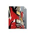 Picture of Retro Red guitar Poster _GroupedProduct_Rectangle_Portrait_Unframed_Print_Only_