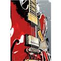 Picture of Retro Red guitar Poster _GroupedProduct_Rectangle_Portrait_Unframed_Print_Only_