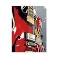 Picture of Retro Red guitar Poster _GroupedProduct_Rectangle_Portrait_Unframed_Print_Only_