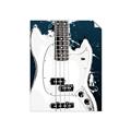 Picture of Retro White guitar Poster _GroupedProduct_Rectangle_Portrait_Unframed_Print_Only_